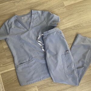 Figs Light Blue Scrub Set